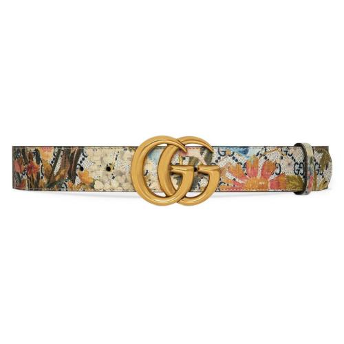  GUCCI古驰 22年秋冬 女士 双G带扣宽版腰带 400593 FAA7T 8459