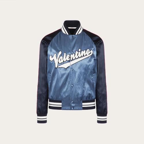  VALENTINO华伦天奴 22年秋冬 男士 夹克 BOMBER EN VISCOSE ET COTON A_VEC éCUSSON VALENTIN