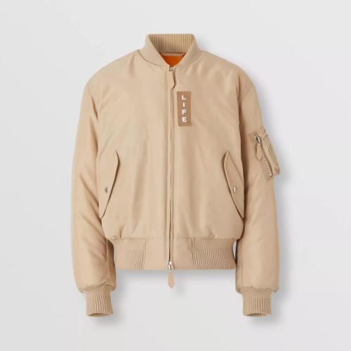  BURBERRY 22年秋冬 男士 徽标印花尼龙飞行夹克 80544851