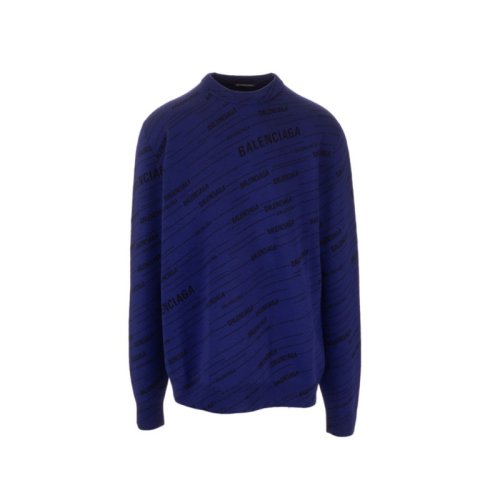  Balenciaga/巴黎世家 男士海军蓝时尚休闲针织衫/毛衣 583080 T1524 4160 PLFSX