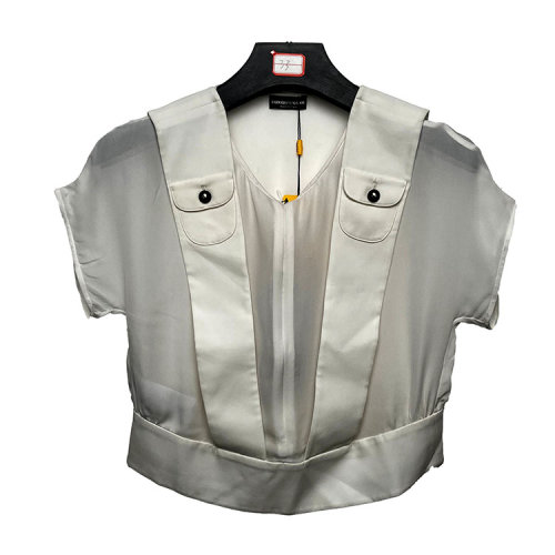 Emporio Armani/安普里奥阿玛尼/白色女士短袖T恤(瑕疵折扣）