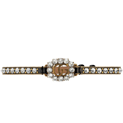 GUCCI/古驰 黑色 双G皮革项圈553396I56718061