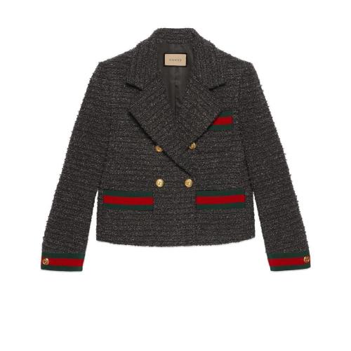  GUCCI古驰 22年秋冬 女士 混色花呢夹克 674335 ZAHVT 1078