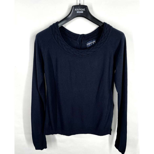 Emporio Armani/安普里奥阿玛尼 女士藏蓝色针织衫 EA00015679