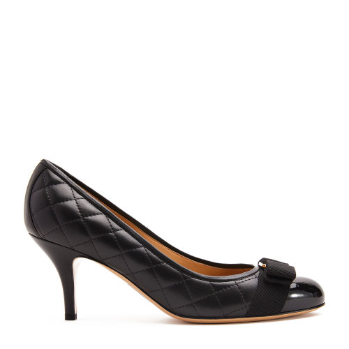 Salvatore Ferragamo/菲拉格慕 女士绗缝VARA蝴蝶结高跟鞋 女士高跟鞋