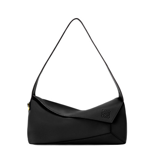 LOEWE/罗意威 22春夏新款Puzzle Hobo系列 女士黑色纳帕小牛皮拼图手提单肩包0010643500