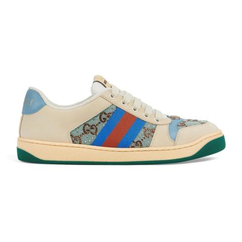 GUCCI古驰 22年秋冬 女士 Screener系列饰水晶女士运动鞋 677423 9SFR0 4983