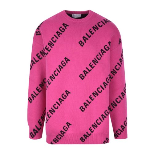  Balenciaga/巴黎世家 女士粉色羊毛针织衫/毛衣 657528 T3200 1401 PLFSX
