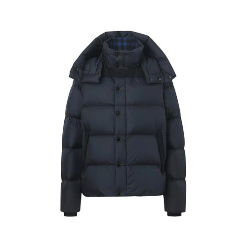 BURBERRY/博柏利 【22秋冬新款】 男款锦纶鹅绒可拆式衣袖连帽羽绒服外套马甲 80455071