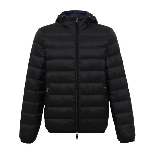 Emporio Armani/安普里奥阿玛尼 时尚休闲蓝黑色两面穿连帽轻薄男士羽绒服(款式比较修身，建议拍大一号）
