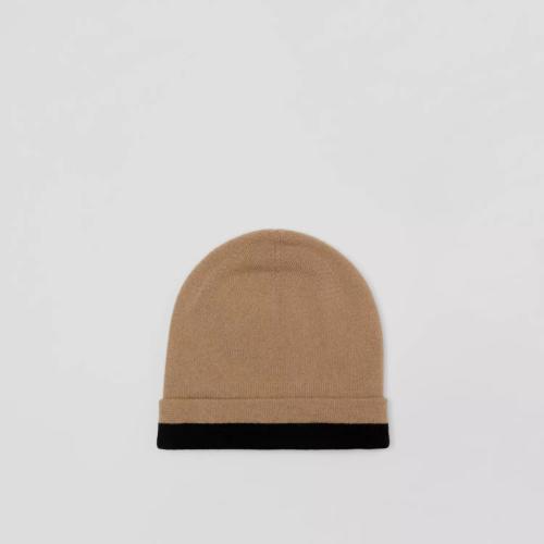  BURBERRY 22年秋冬 女士 徽标嵌花羊绒毛线帽 80610351