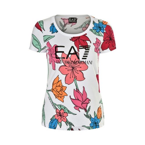  Emporio Armani/安普里奥阿玛尼 女士深蓝色棉质短袖T恤 3ZTT71 J12Z 1100 PLFSX