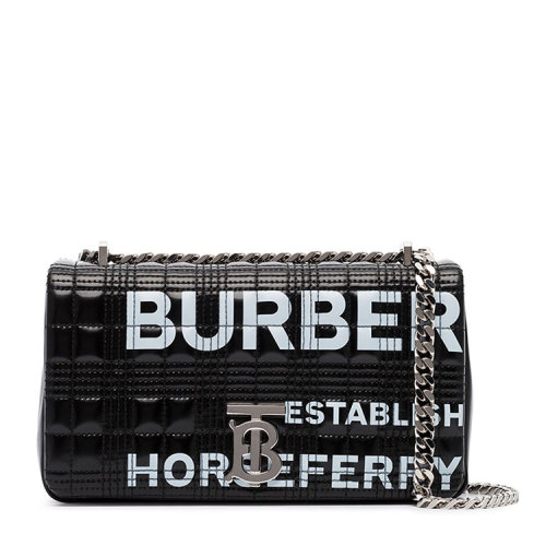 BURBERRY/博柏利 Lola - 小号 Horseferry 印花绗缝棉质斜挎包 80216191