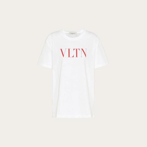 VALENTINO华伦天奴 22年秋冬 女士 短袖T恤 T-shirt a imprime VLTN UB3MG07D3V6A33