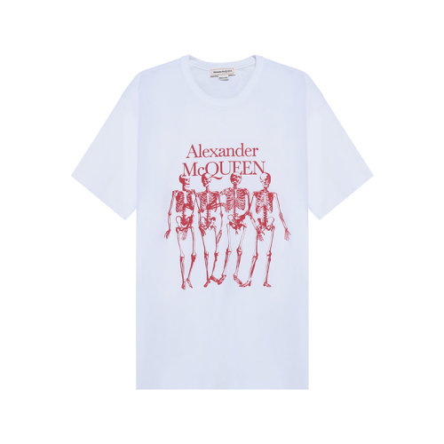 Alexander McQueen/亚历山大麦昆 2021款 男士短袖T恤 男士棉质宽松版圆领短袖T恤 662547 QRZ61