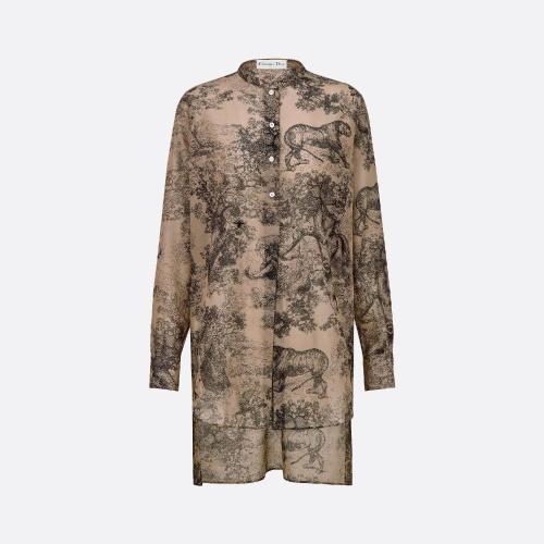  DIOR迪奥 22年秋冬 女士 长袖衬衫 Blouse longue 911B54A3802_X1821