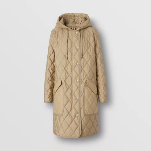  BURBERRY 22年秋冬 女士 菱形绗缝温控连帽外套 80487111