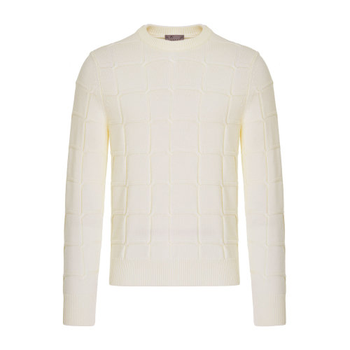 CANALI/康纳利 男士格纹纹理圆领针织衫 C0675-MK00751-003   秋冬