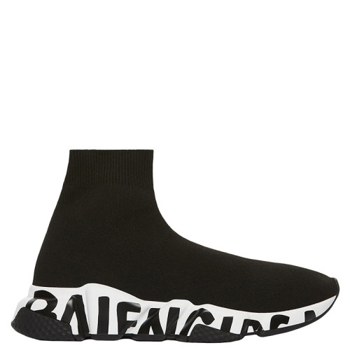 Balenciaga/巴黎世家  Speed系列 女士黑色网眼涂鸦运动鞋605942W2DB71015