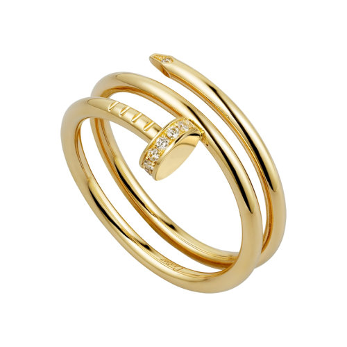 CARTIER/卡地亚 经典Juste un Clou系列 18K金黄金镶钻多圈钉子戒指  B4211800