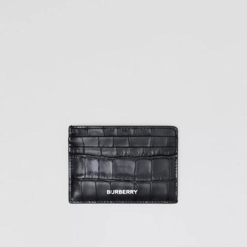  BURBERRY 22年秋冬 男士 压花皮革卡片夹 80594531