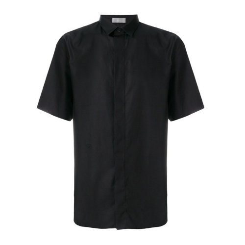 DIOR/迪奥 黑色小蜜蜂标志 男士黑色棉质短袖衬衫 733C510B1581900