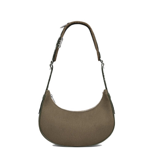 CELINE/赛琳 22春夏新款AVA系列 男士卡其绿色锦纶中号徒步单肩斜挎手提包198472DWN.15KH