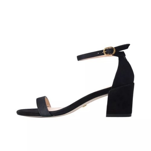 Stuart Weitzman/斯图尔特韦茨曼 女士黑色混合材质高跟凉鞋 S2301BLK