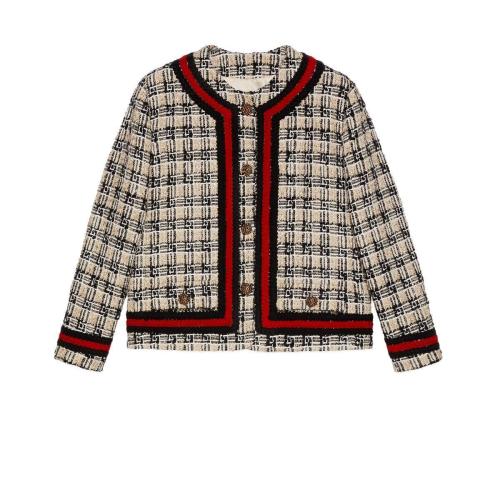  GUCCI古驰 22年秋冬 女士 方形G格纹花呢夹克 652255 ZAGLP 2254