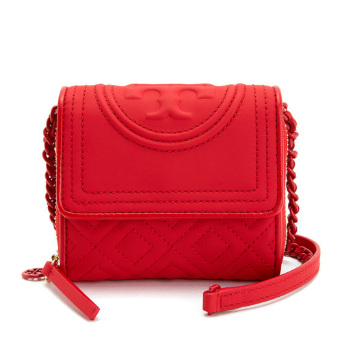 Tory Burch/汤丽柏琦 Fleming系列 女士菱形人造革翻盖单肩包斜挎包链条包女包 54300多色可选