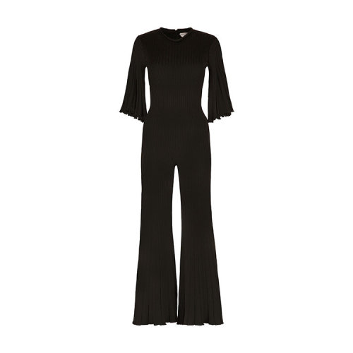 Bottega Veneta/葆蝶家  宝缇嘉女裤 时尚百搭 女士黑色连体裤 637563V08B01000 HKY012467