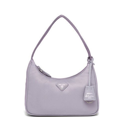 PRADA/普拉达     Re-Edition 2000 系列 女士藤萝紫再生尼龙拉链拉合金属徽标斜跨单肩包1NE515_RDH0_F0230