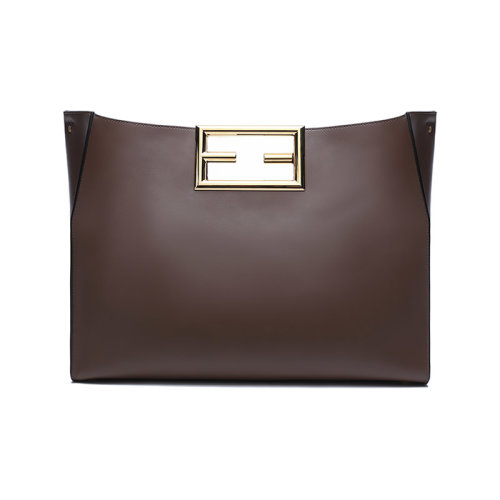 FENDI/芬迪 女士FENDI WAY系列牛皮双F手柄手提包大号 8BH392 AAIW