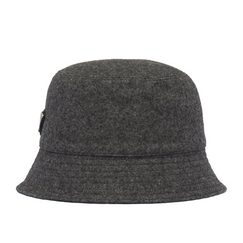 PRADA/普拉达 秋冬 男士煤灰色罗登呢渔夫帽2HC137_1UMT_F0308