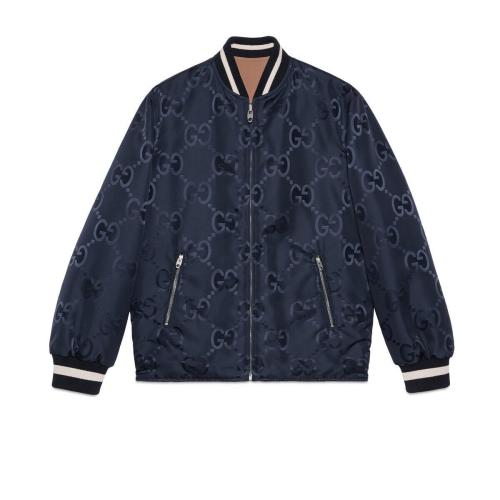  GUCCI古驰 22年秋冬 男士 超级GG双面加衬夹克 694159 Z8A21 4348