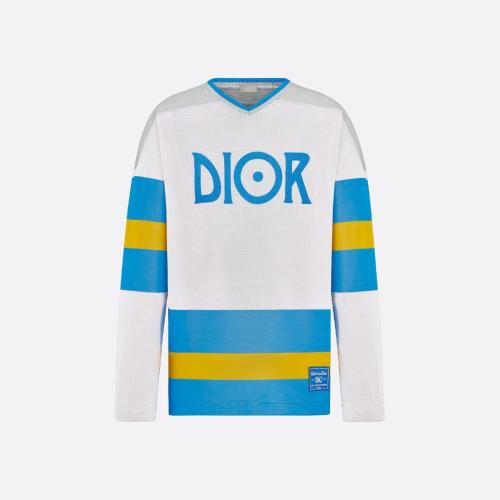  DIOR迪奥 22年秋冬 男士 长袖T恤 DIOR AND JACK KEROUAC 长袖 T 恤，宽松版型 293J630A0764_C