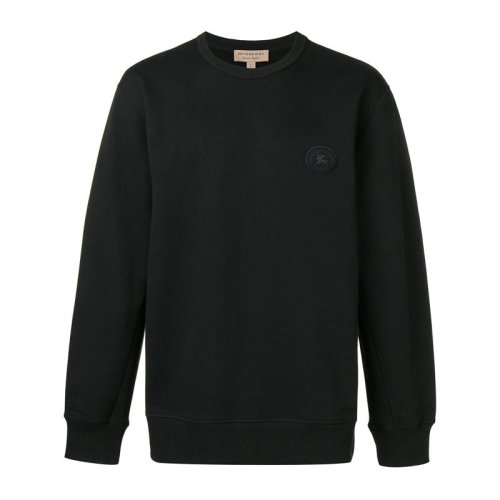 Burberry/博柏利 男装 服饰 黑色棉质骑士标志圆领长袖运动衫 男卫衣