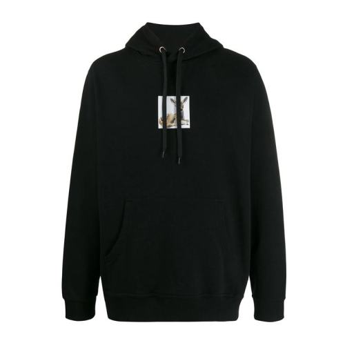  BURBERRY/博柏利 黑色宽松鹿印花棉质连帽卫衣 80223741 PLFSX