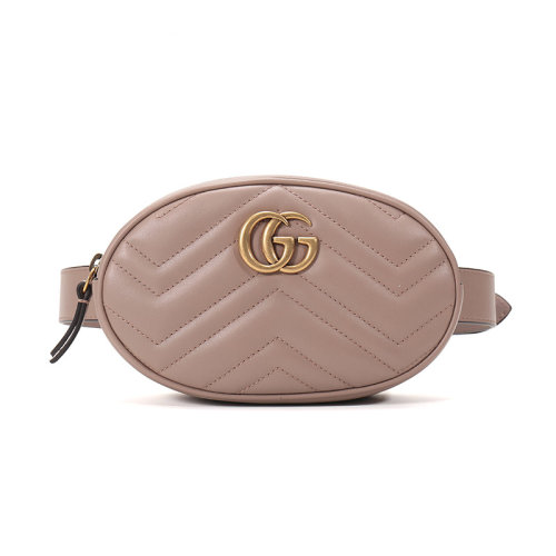 GUCCI/古驰 女士GG MARMONT系列牛皮腰包 476434 DSVRT