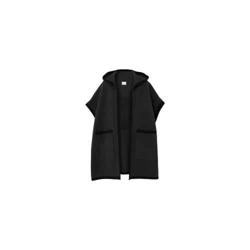  BURBERRY 22年秋冬 女士 徽标图案羊毛混纺提花连帽披肩 80420761 预定商品1-3周发货