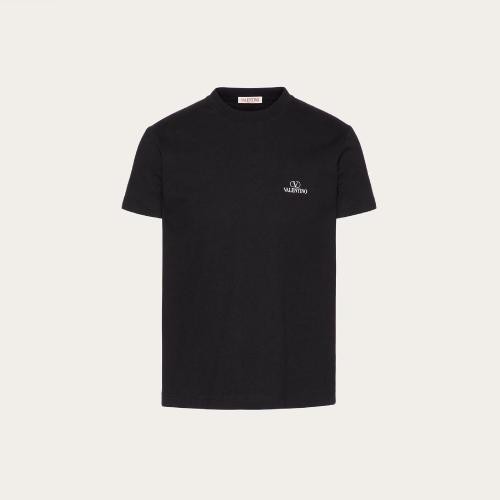  VALENTINO华伦天奴 22年秋冬 男士 短袖T恤 T-SHIRT EN COTON A_VEC IMPRIMé VLOGO VALENTINO