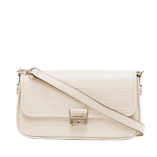 Michael Kors/迈克·科尔斯 MK BRADSHAW系列 简约白色翻盖腋下包 女款30F1L2BL1E