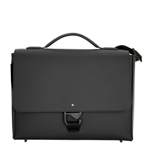 MontBlanc/万宝龙 男士黑色皮革商务休闲手提包公文包男包 123930