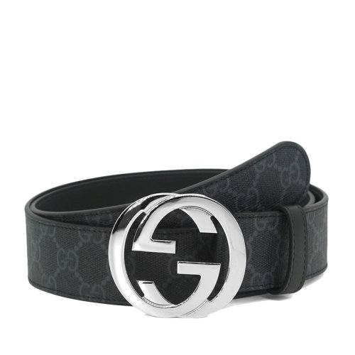 GUCCI/古驰  古琦腰带 男士灰黑色时尚休闲腰带 411924 KGDHX 8449 HKY012467