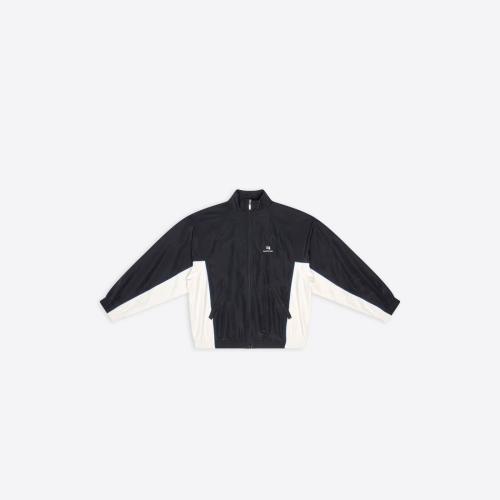  BALENCIAGA巴黎世家 22年春夏 女士 夹克 Womens Sporty B Tracksuit Jacket in Black 698875T