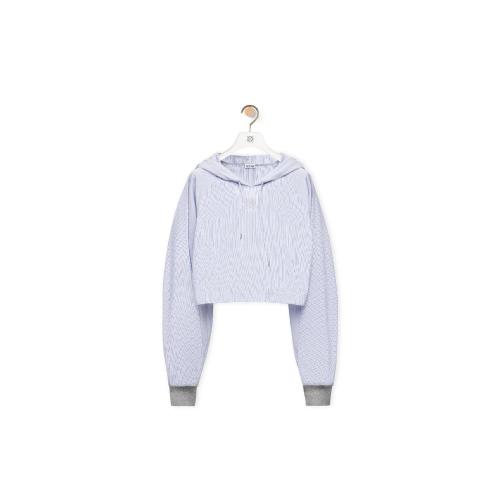  LOEWE罗意威 22年秋冬 女士 卫衣 Striped hooded top in cotton S359Y05X42-2105