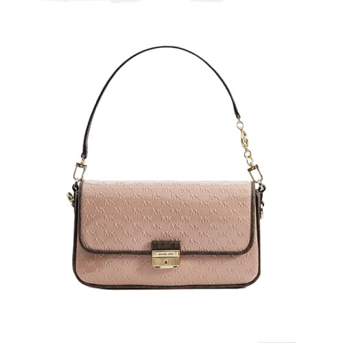 Michael Kors/迈克·科尔斯 MK BRADSHAW系列 漆皮翻盖单肩斜挎包 老花满印 女款30F1G2BL1A