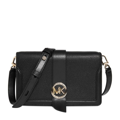 Michael Kors/迈克·科尔斯 MK 棕色牛皮徽标女士单肩包斜挎包