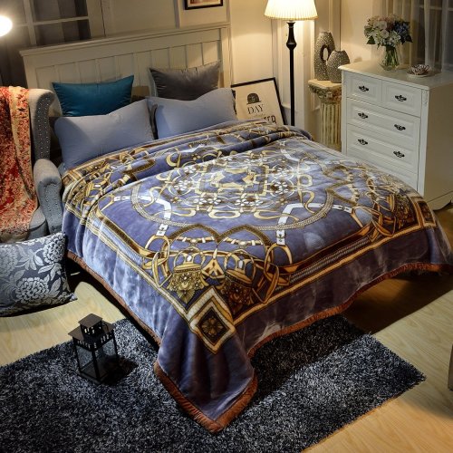 Fantti/芬缇 床上用品9斤加厚双层云毯双人毛毯披毯200*230cm-法式情缘
