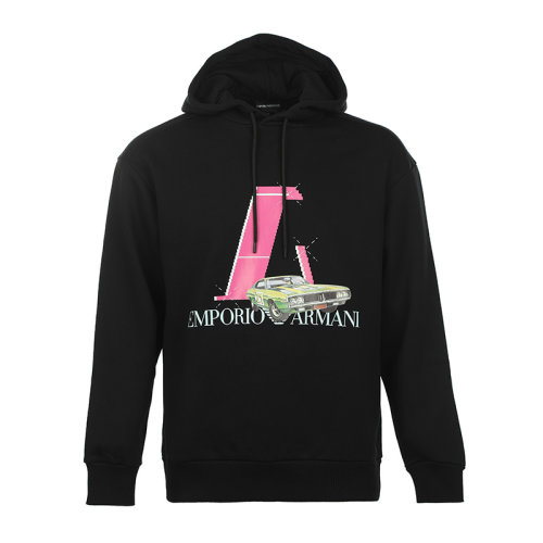 Emporio Armani/安普里奥阿玛尼22年潮流印花棉质宽松连帽男士套头卫衣男卫衣3L1M8Q1JW3Z